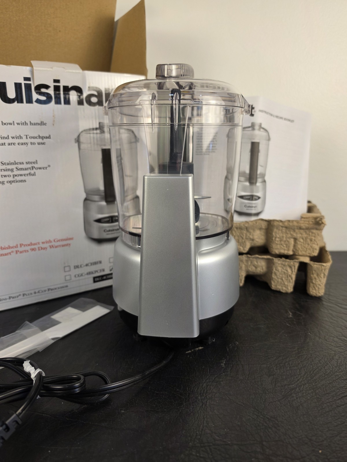 Cuisinart Mini-Prep Plus 4-Cup Food Processor Chrome Refurbished DLC-4CHBFR