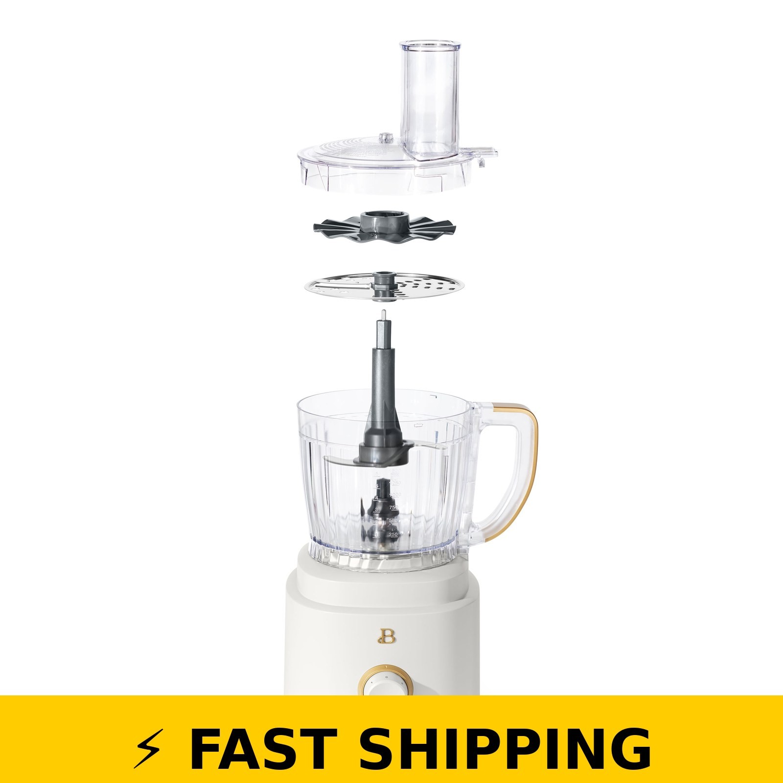 Beautiful Food Processor 10-Cup White Icing by Drew Barrymore