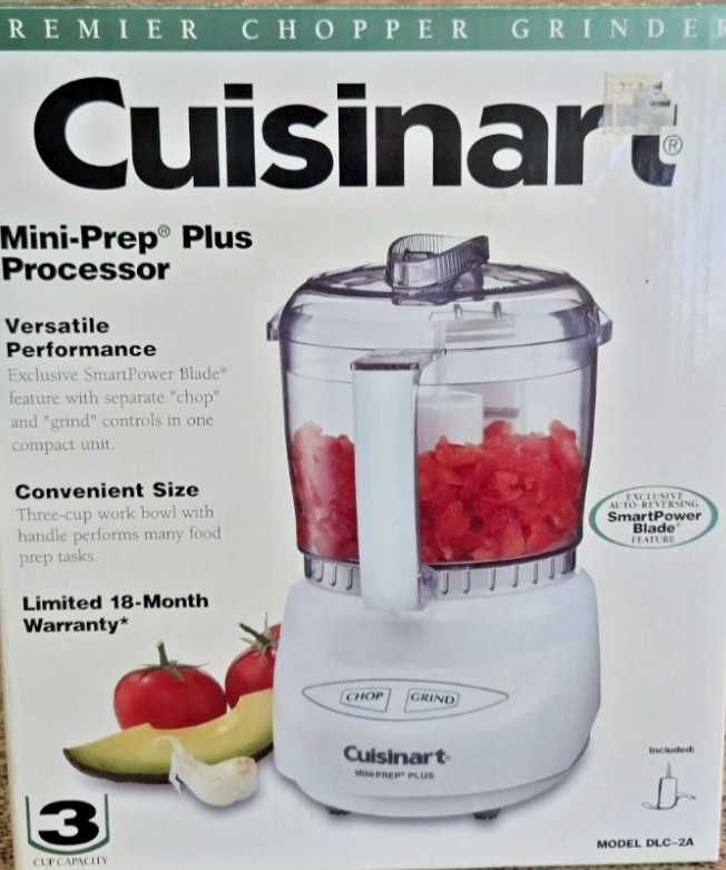NEW Cuisinart Mini Prep Plus 3 Cup Food Processor – White – DLC-2A
