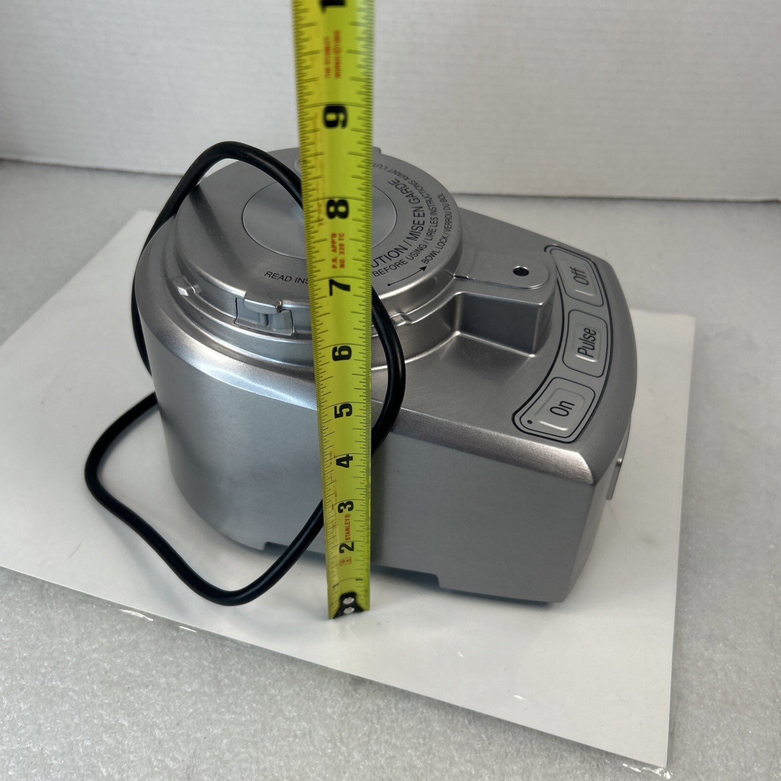 Cuisinart MFP-108 Elite Series Motor Base Only Replacement Part Silver Tested