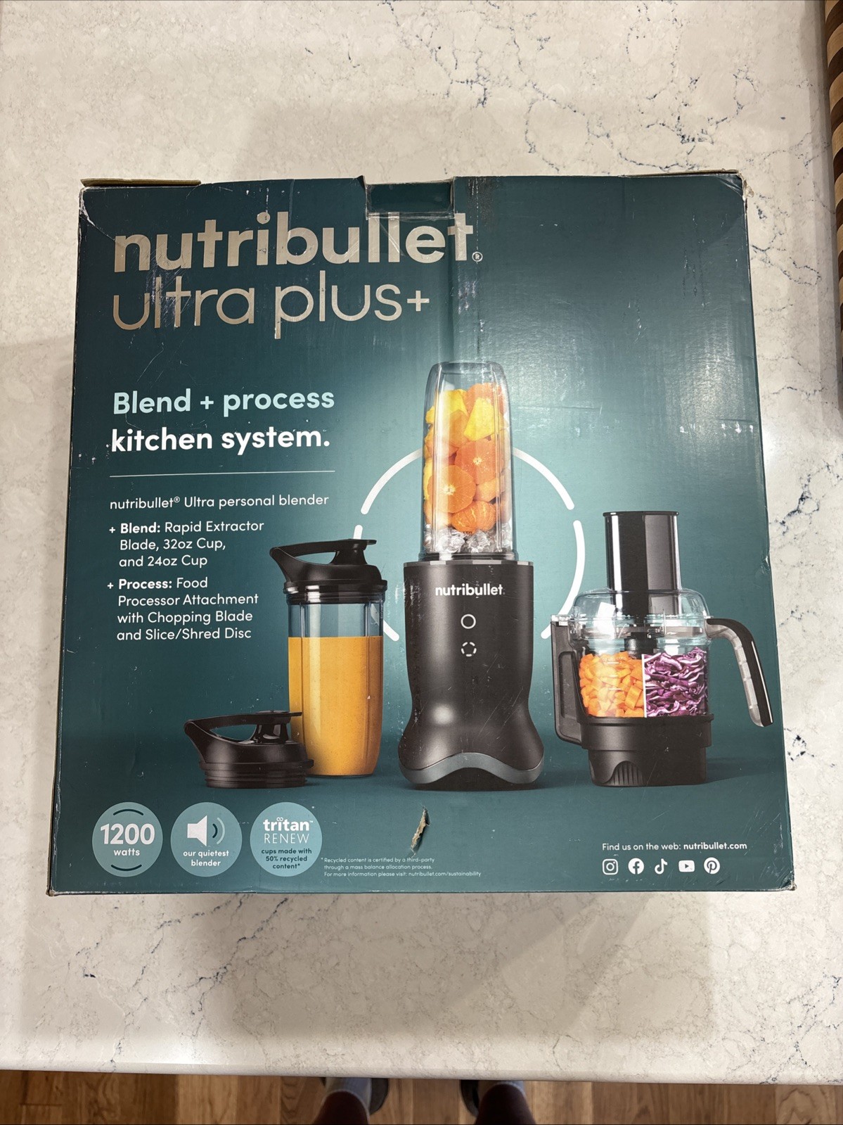 NutriBullet Ultra Plus Food Processor 1200W Motor Base with Processor