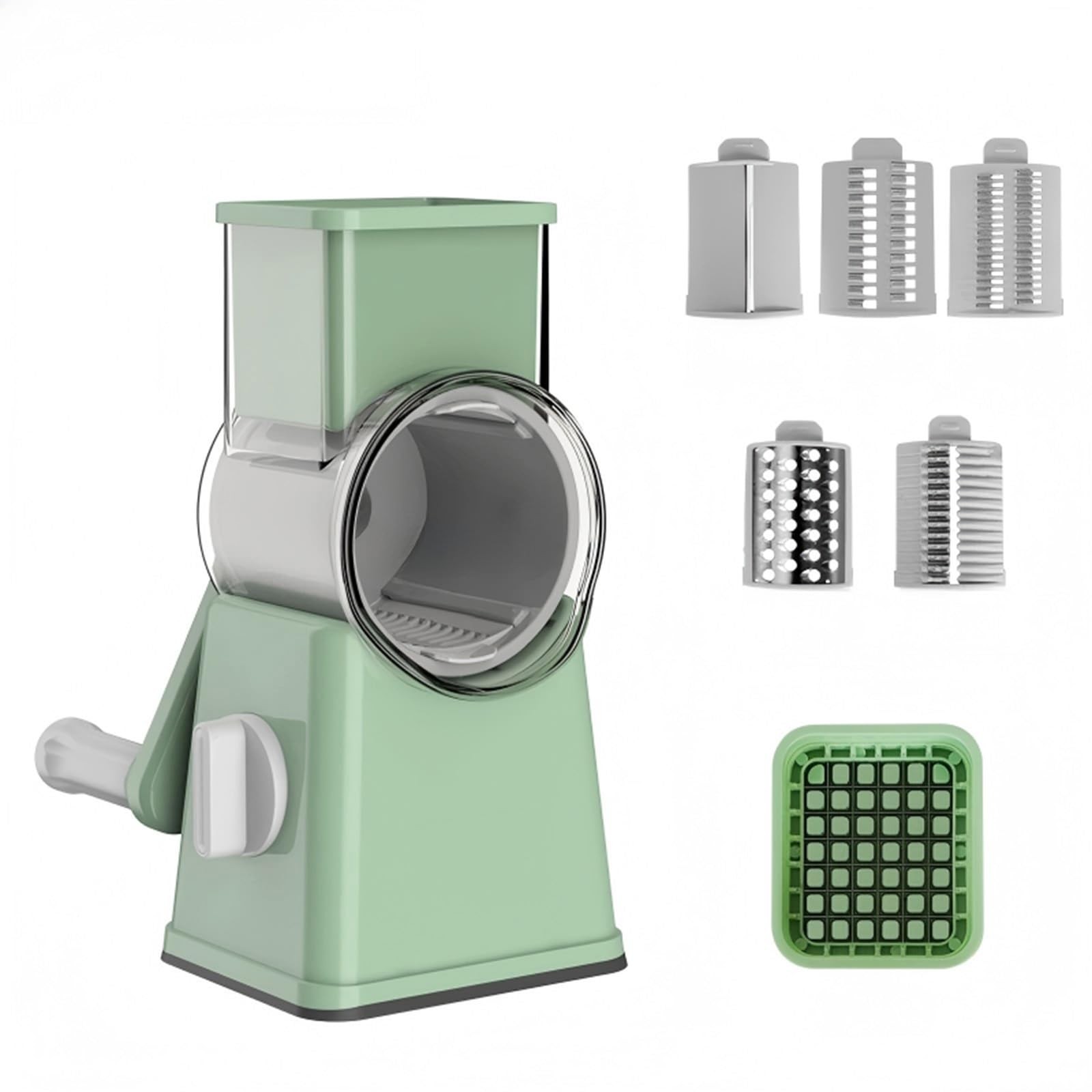 Rotary Cheese Grater and Shredder | Vegetable Chopper and Slicer | 8 Blades M…