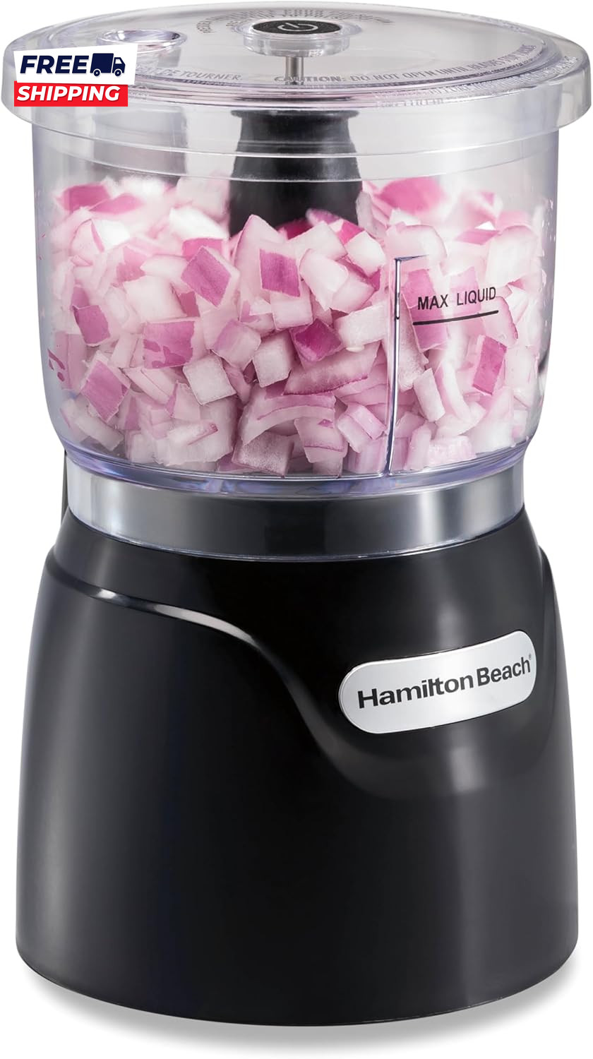 Electric Vegetable Chopper & Mini Food Processor 3-Cup 350 Watts