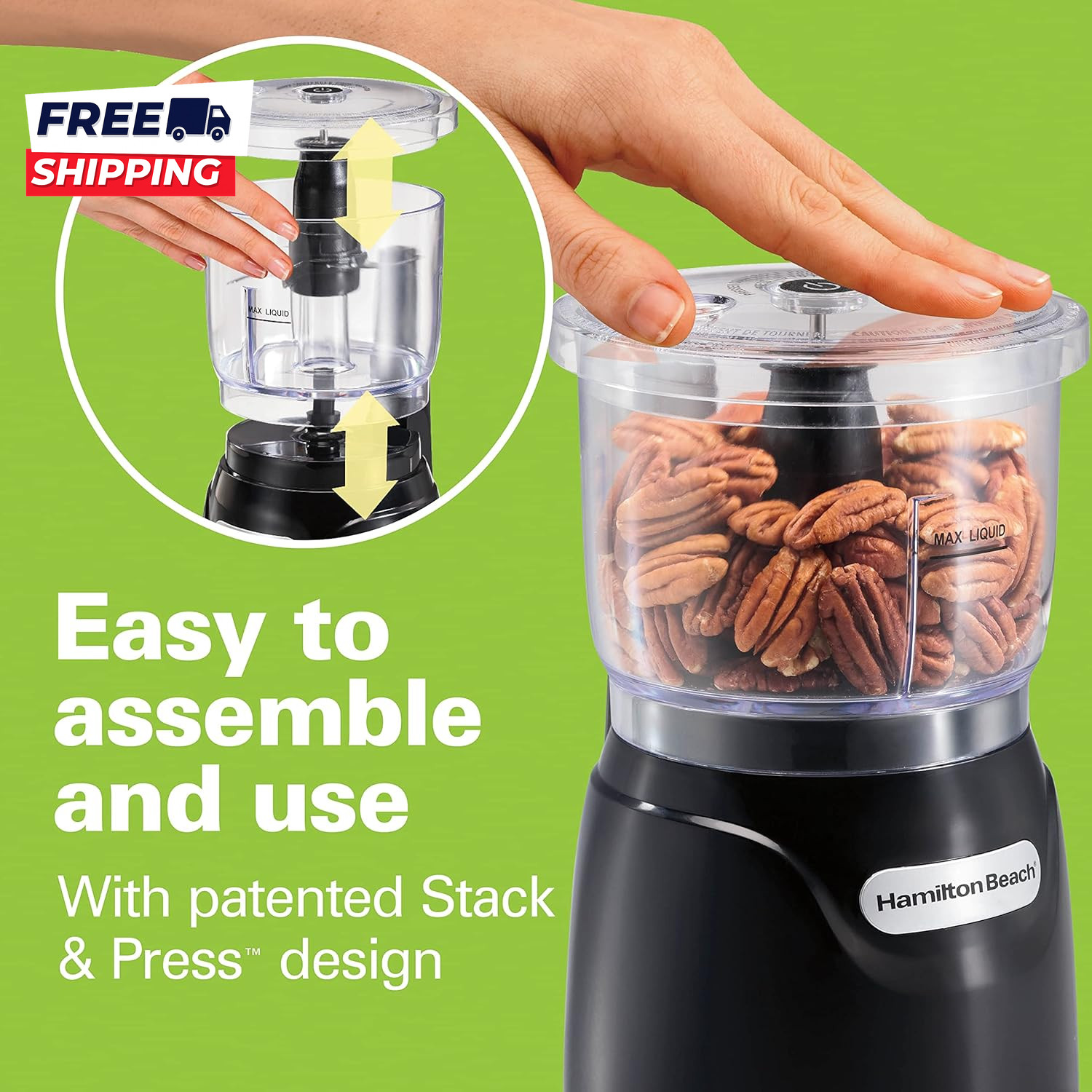 Electric Vegetable Chopper & Mini Food Processor 3-Cup 350 Watts