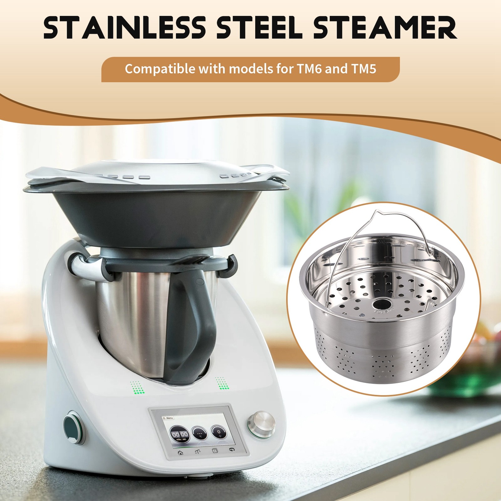 Suitable for TM6 TM5 Stainless Steel Steamer Steamer Accessory,for 1113