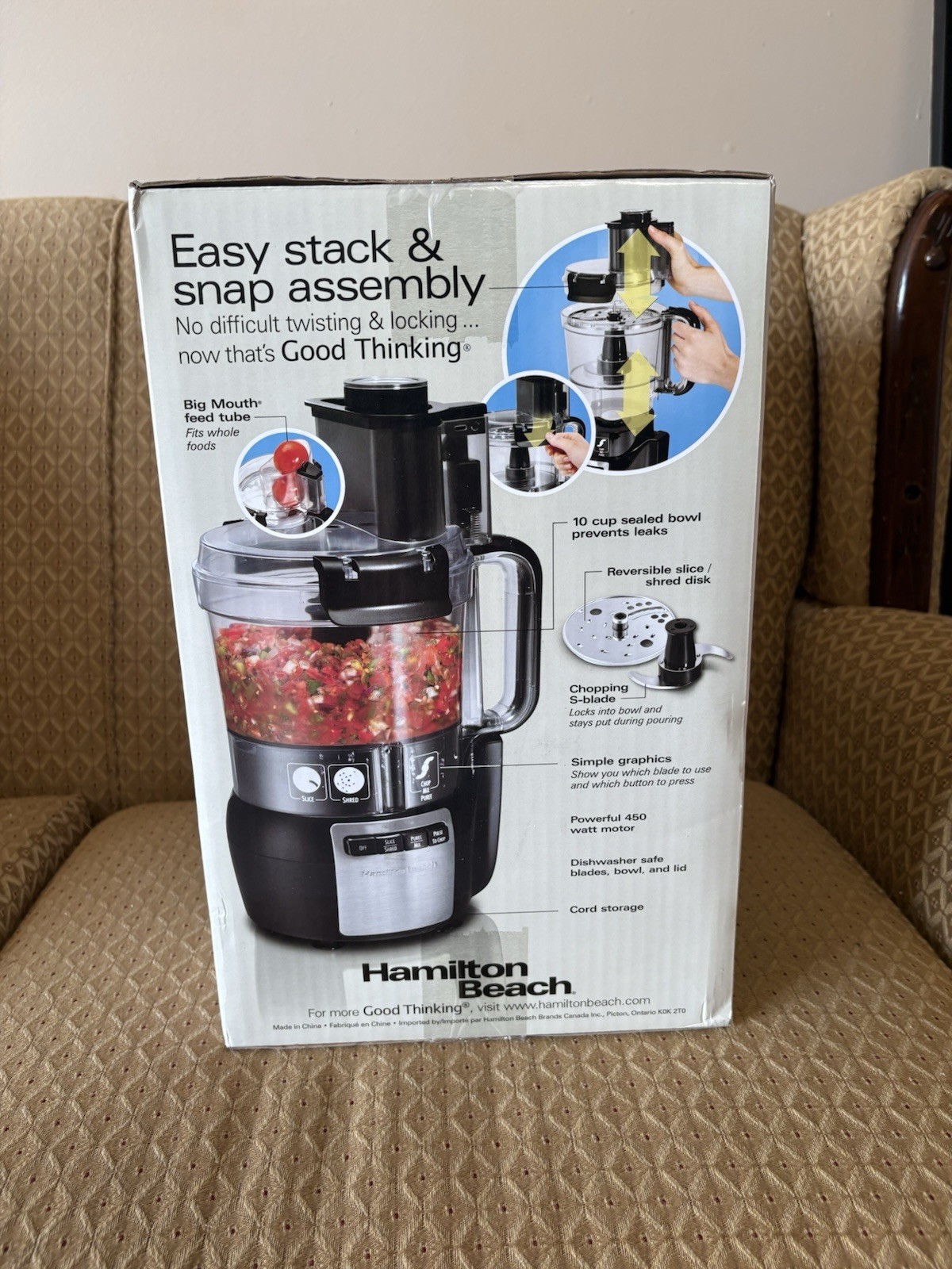 Hamilton Beach 70720 12 cup Full-Size Food Processor – Black/Silver