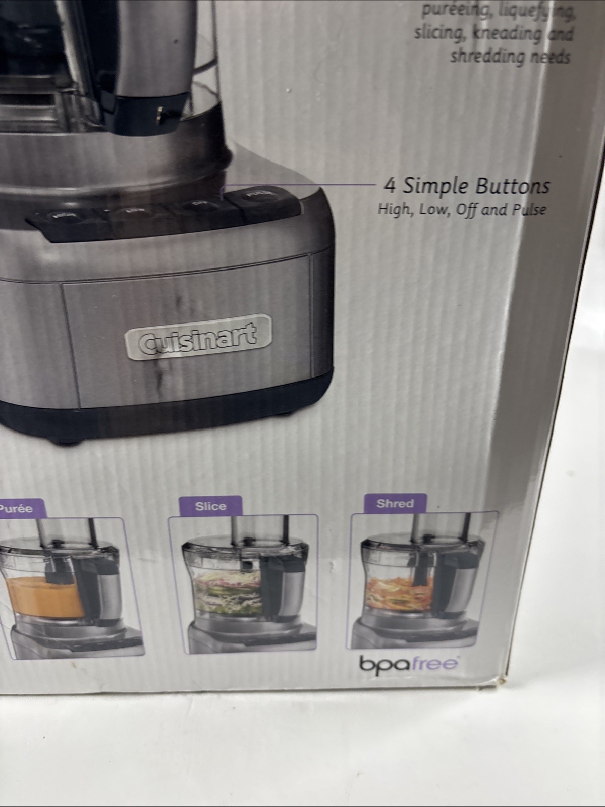 NEW Cuisinart Model FP-8GMFR Elemental 8 Cup Food Processor Gunmetal Gray