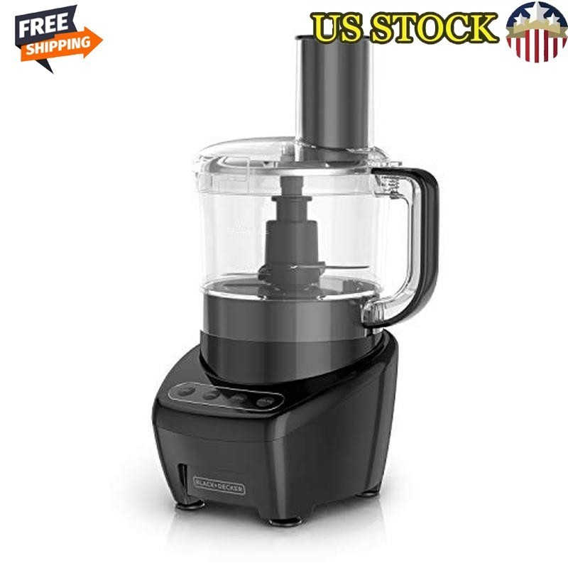 3-in-1 8-Cup Food Processor Easy Assembly S-Blade Shred Slice 450W Motor New