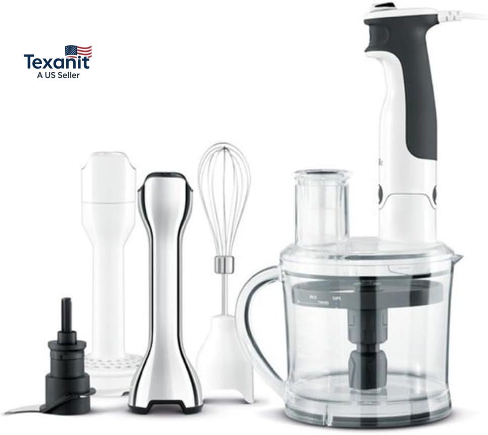 Breville BSB530XL All in One Processing Station and Immersion Blender, Brushed S