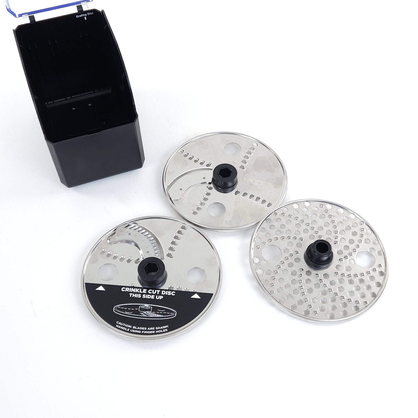 Ninja Food Processor 3 Disc Blade Set & Storage Hard Case, Hexagon Hole
