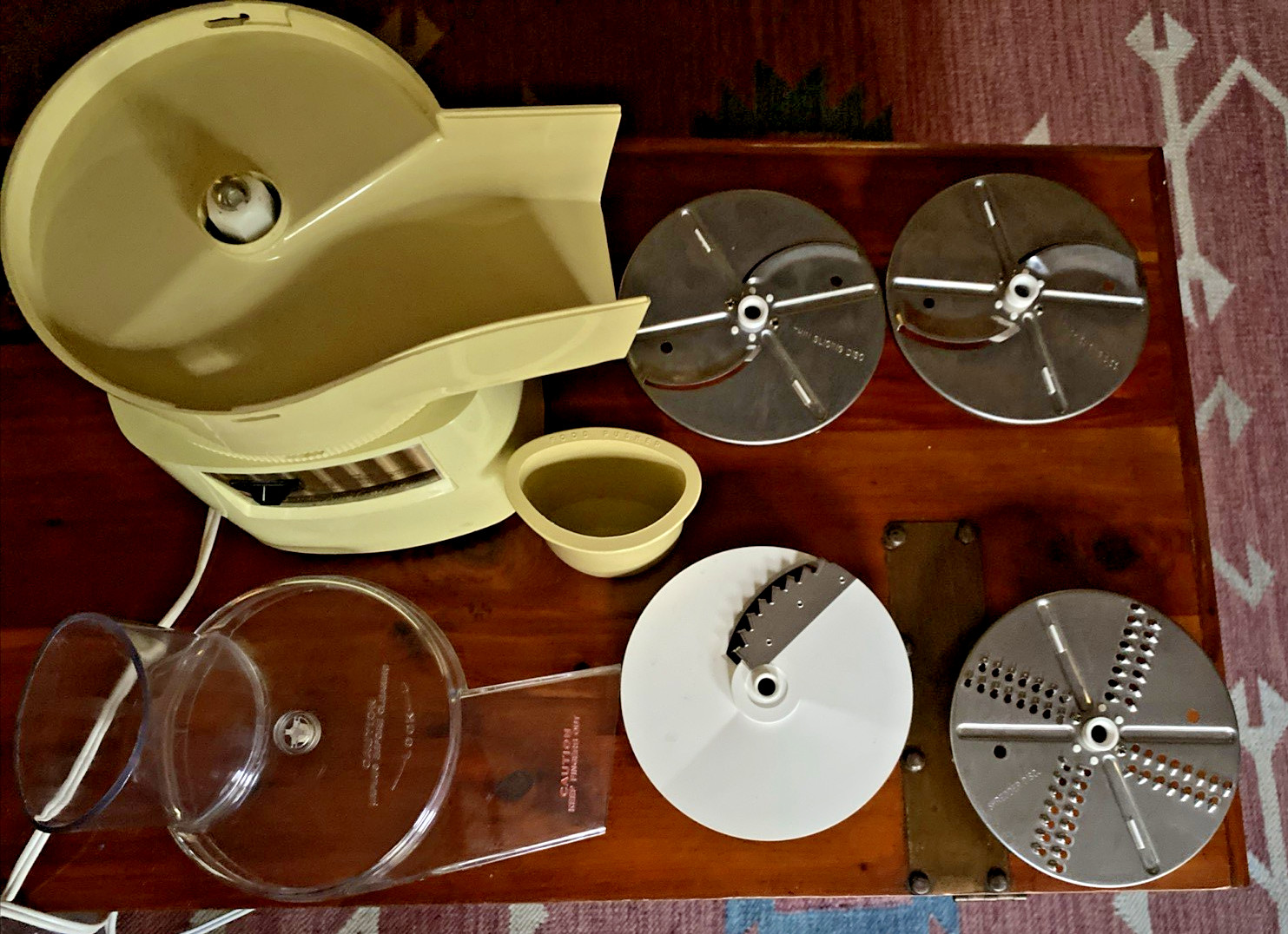 VTG Oster Food Crafter Slicer Shredder French Fry Cutter Model 341 Harvest Gold