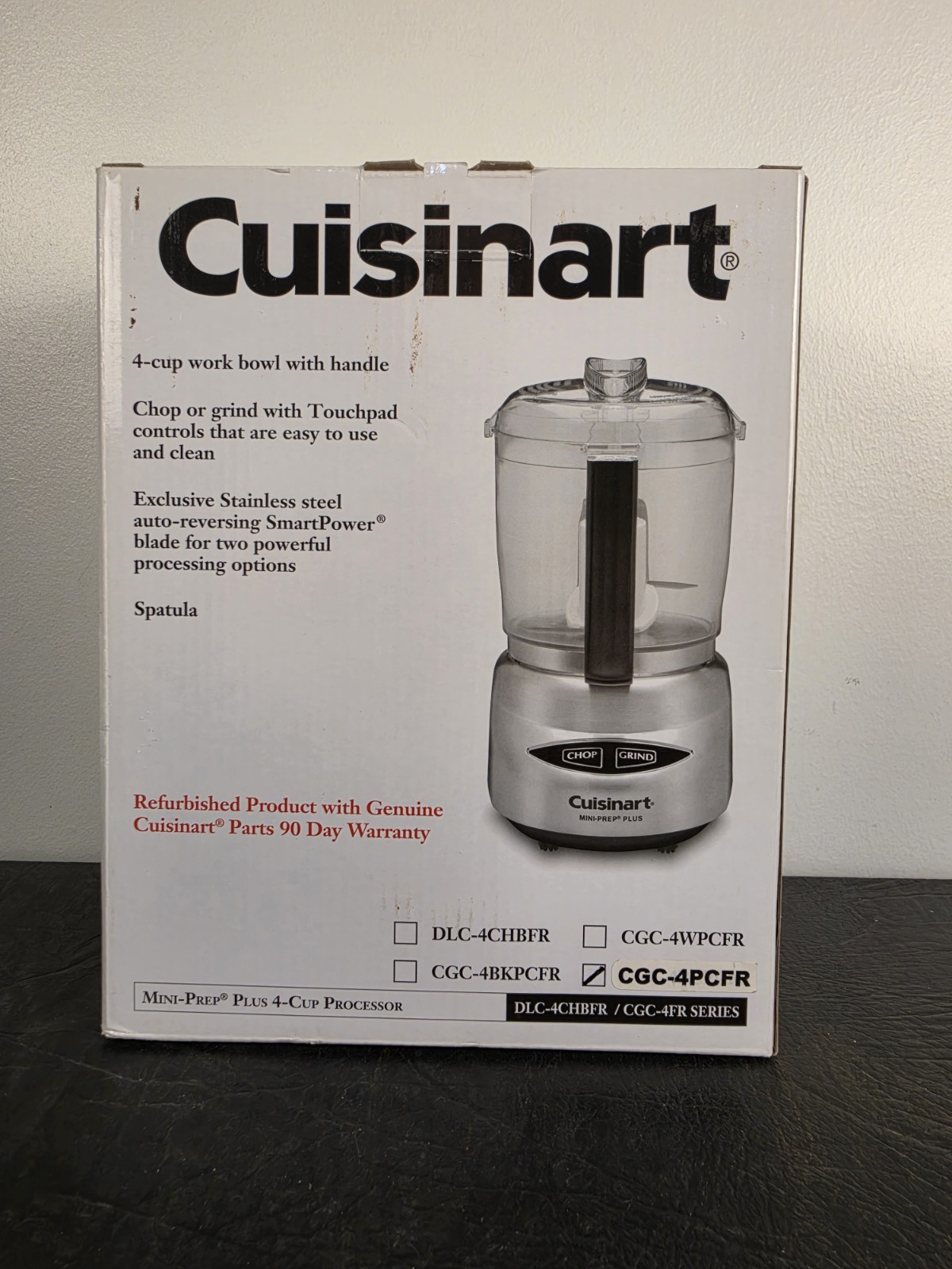 Cuisinart Mini-Prep Plus 4-Cup Food Processor Chrome Refurbished DLC-4CHBFR