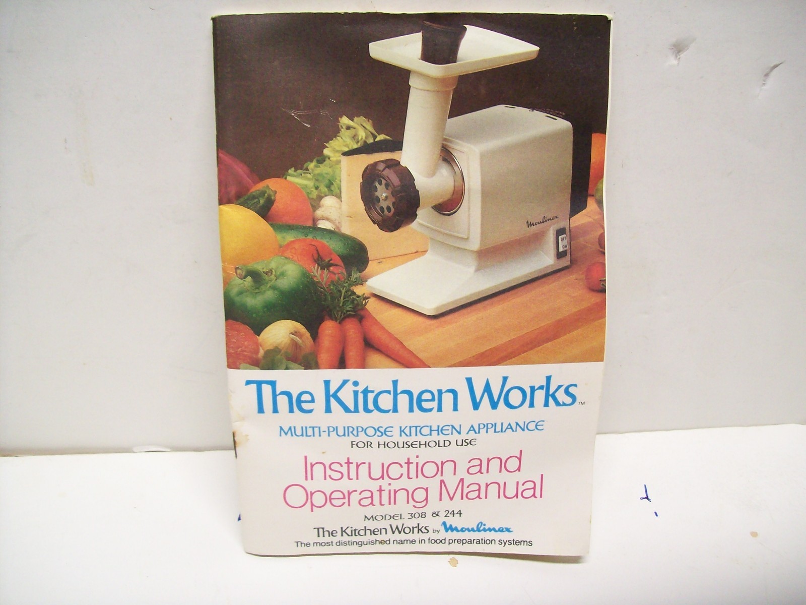 Vintage Moulinex Kitchen Works Model 308 & 244 Instruction and Operating Manual