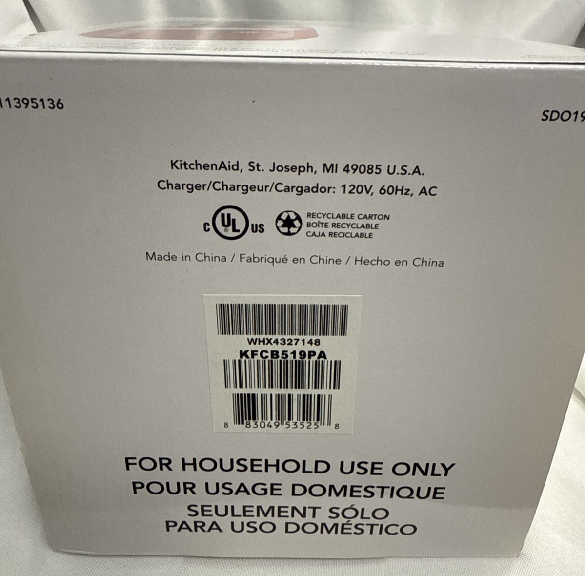 KitchenAid 5 Cup Cordless Food Chopper KFCB519PA Passion Red