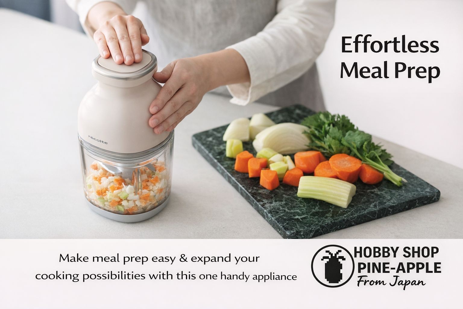 Recolte Cordless Capsule Cutter Bonne RCP-7 Mocha Brown Food Chopper