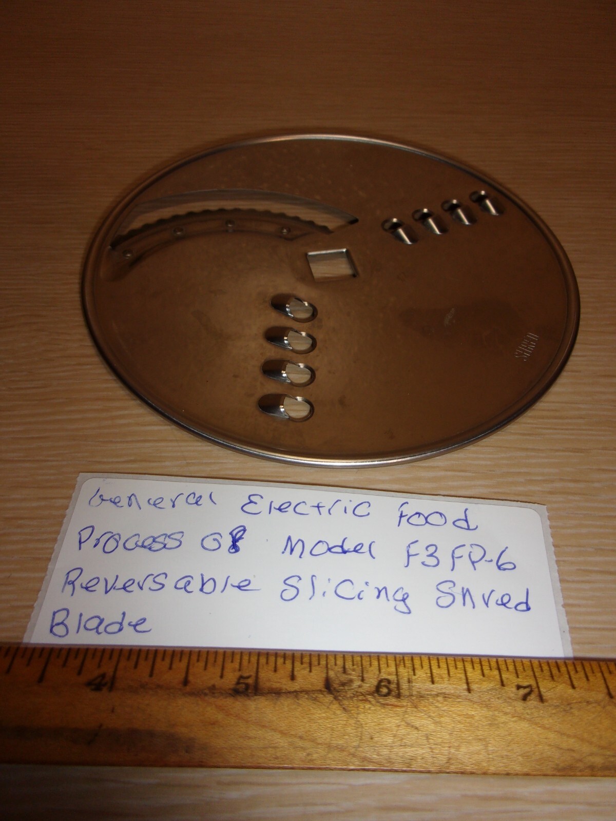 GENERAL ELECTRIC FOOD PROCESSOR MODEL F3FP-6 REVERSABLE SLICING/SHREDDING BLADE