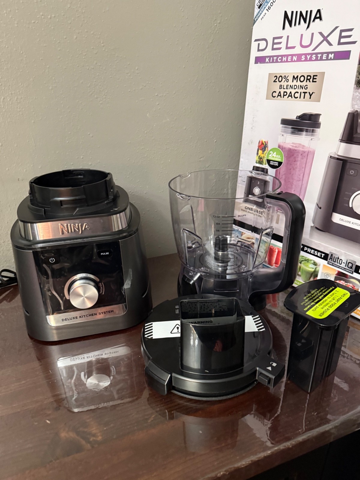 Replacement LID and PUSHER for 9 cup Food Processor Ninja Deluxe System CO905KS