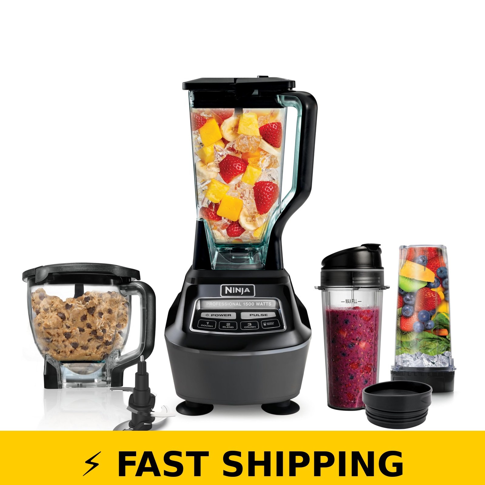 Ninja Kitchen System Blender & Food Processor – 1500W – Black