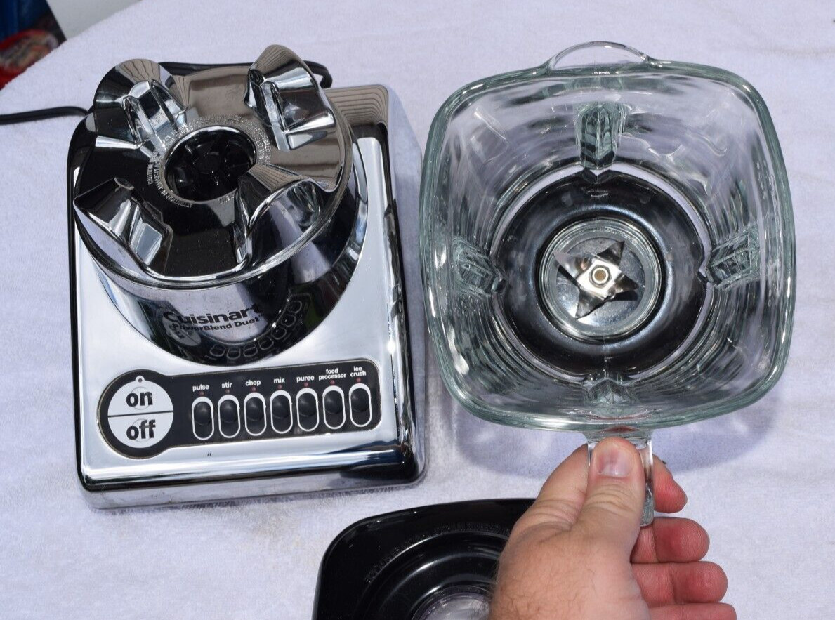 Cuisinart Blender Power Blend Duet 600W Motor Base & Glass Jar Top BFP-10CH TX6
