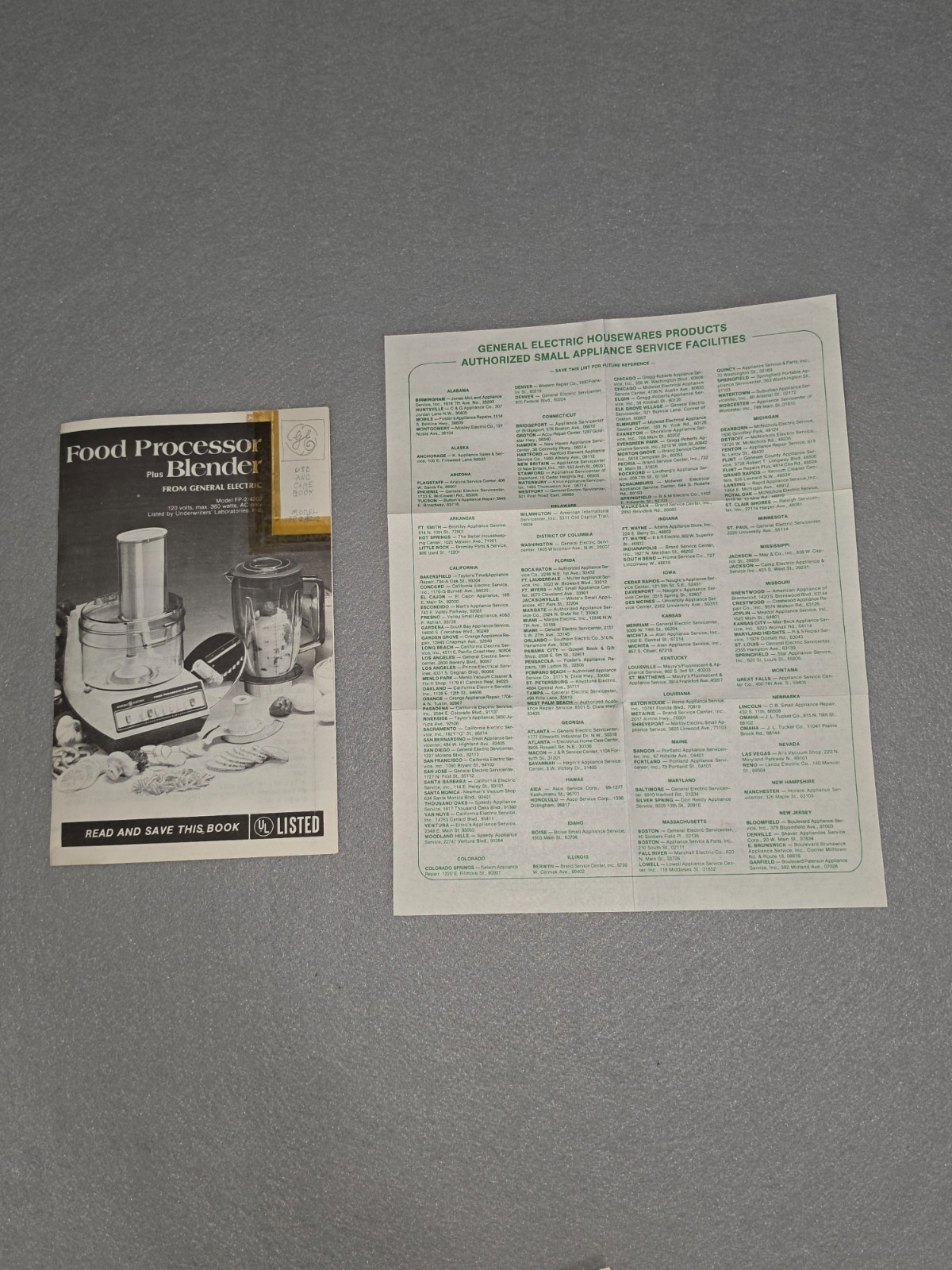 Vintage GE Food Processor Blender Combo Pristine 1980 Timepiece Lot STN Box