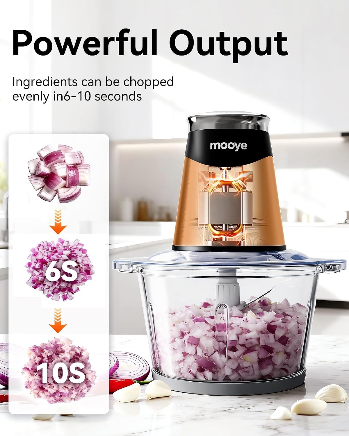 Versatile Electric Meat and Vegetable Processor: Dual Speed with 3 Bowl Sizes