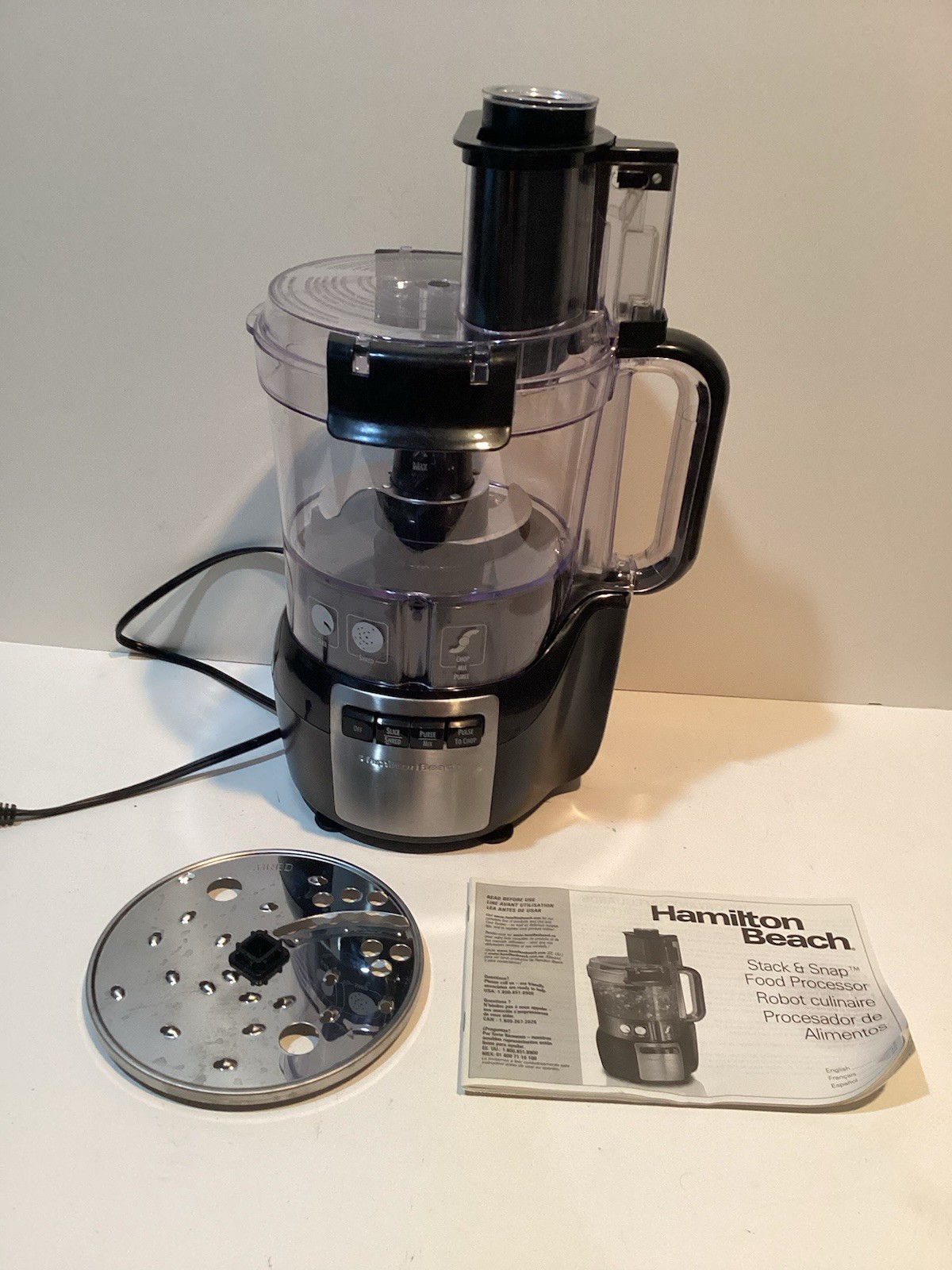 Hamilton Beach 70721 10 Cup Stack and Snap Food Processor – Black