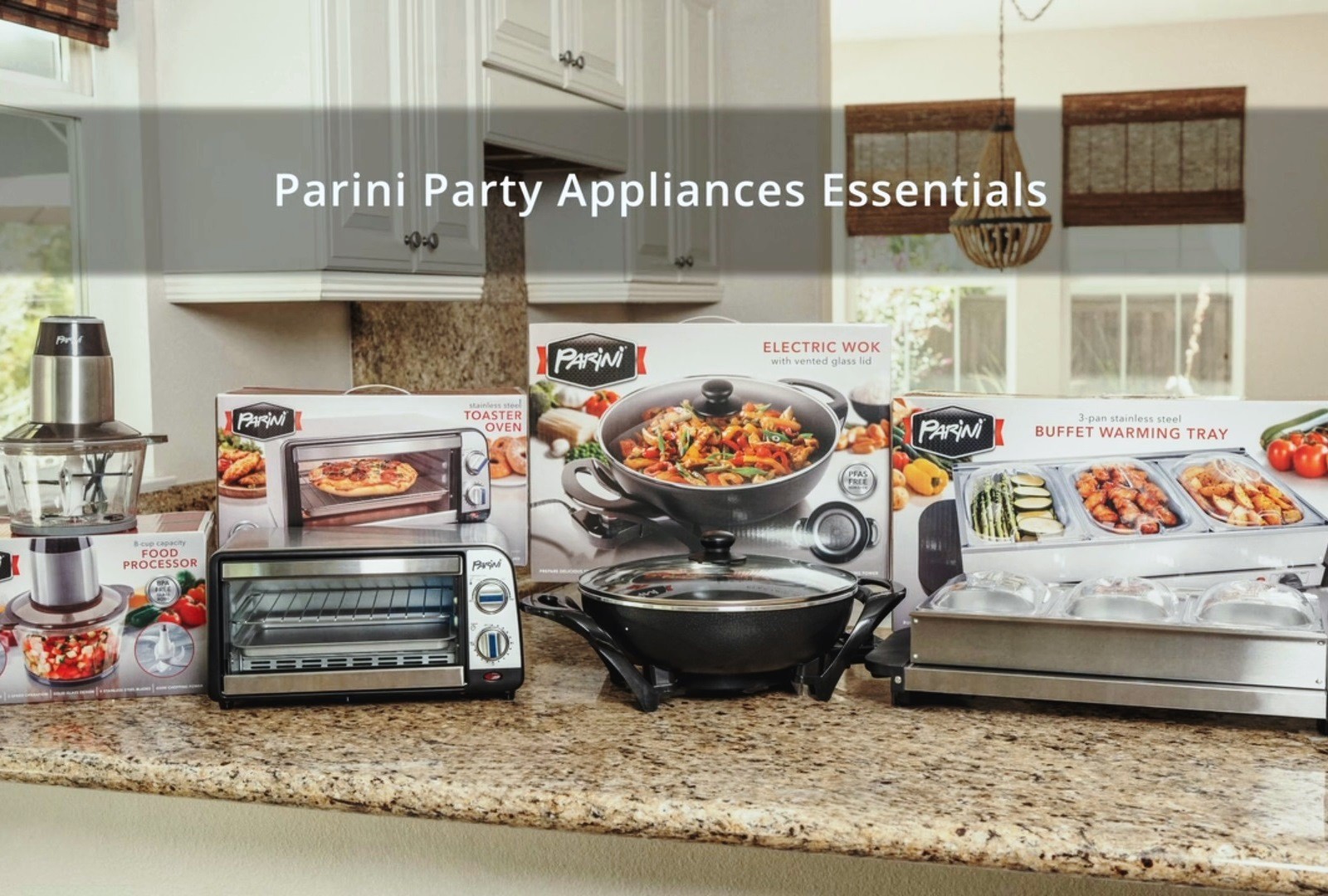 Parini Food Processor 8 Cup 2-Speed 450W BPA-Free Bowl Stainless Steel Blades