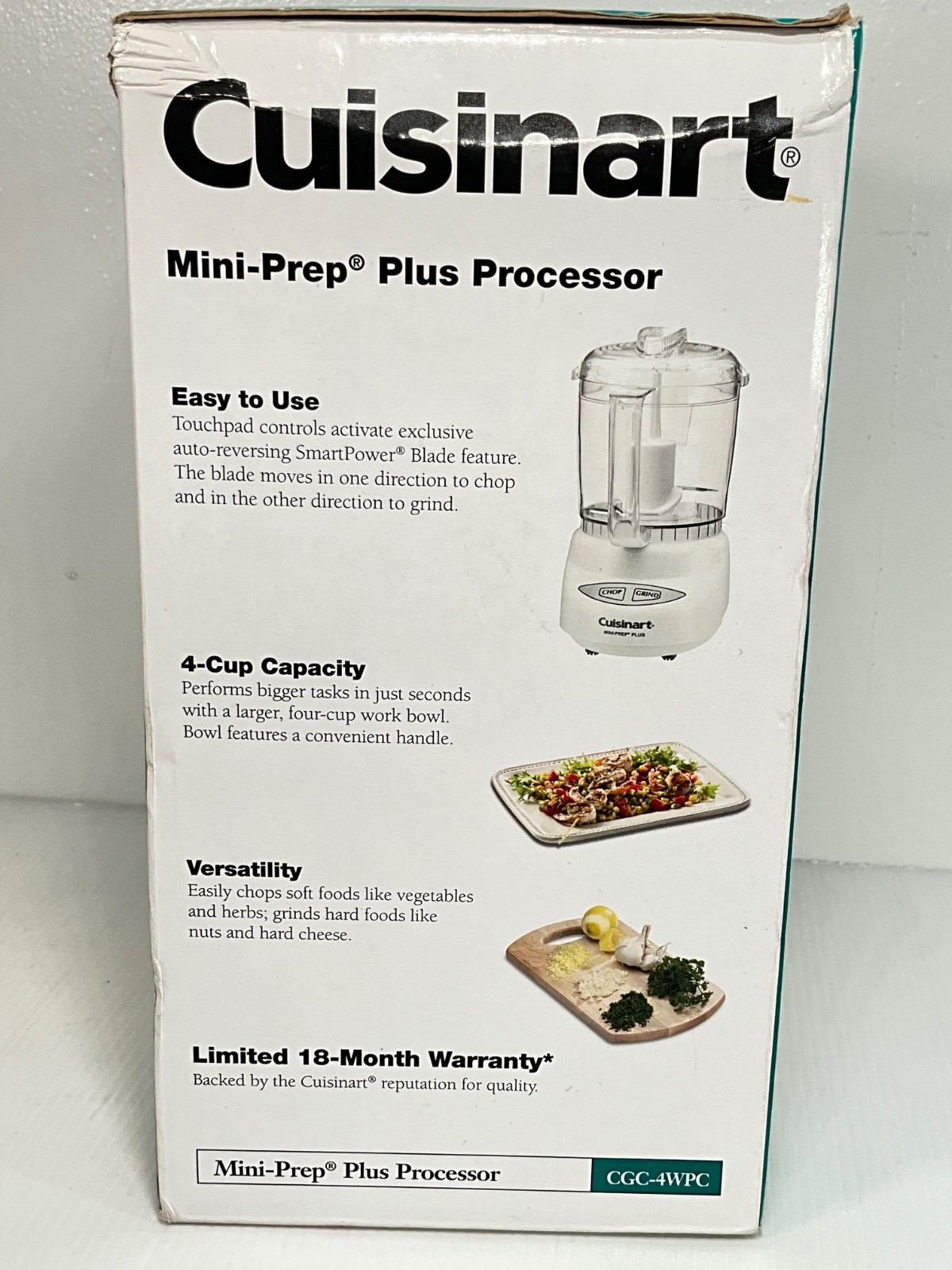 NIB Cuisinart Mini Prep Plus 4 Cup Food Processor CGC-4WPC White