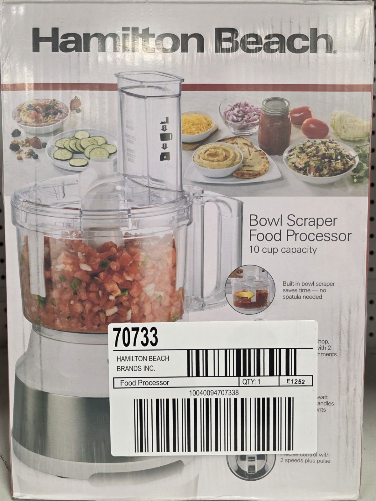 Hamilton Beach 10 Cup Food Processor Bowl Scraper 70733 Dishwasher-Safe Parts