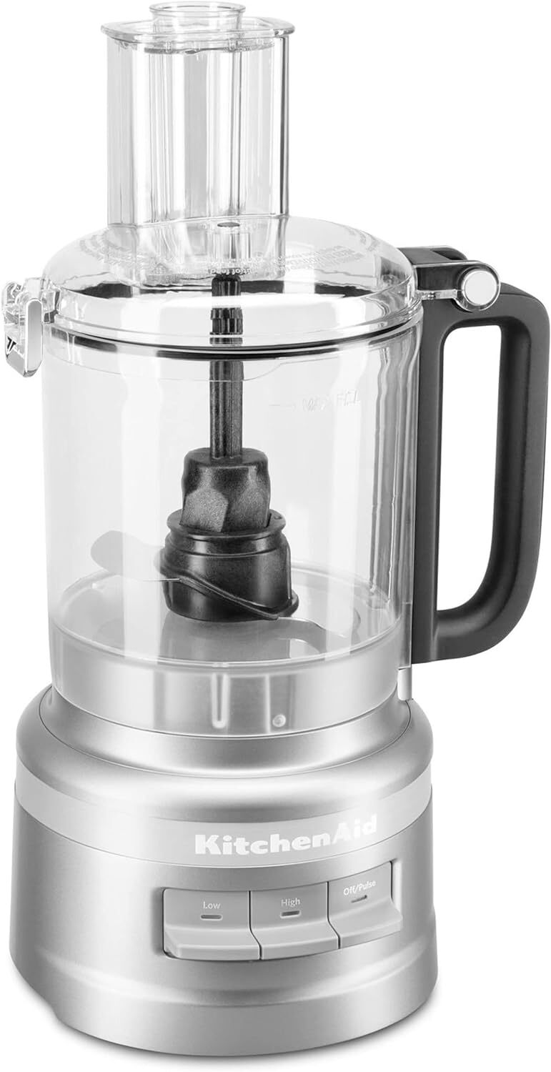 New KitchenAid KFP0918CU Easy Store Clean Food Processor, 9 Cup, Contour Silver