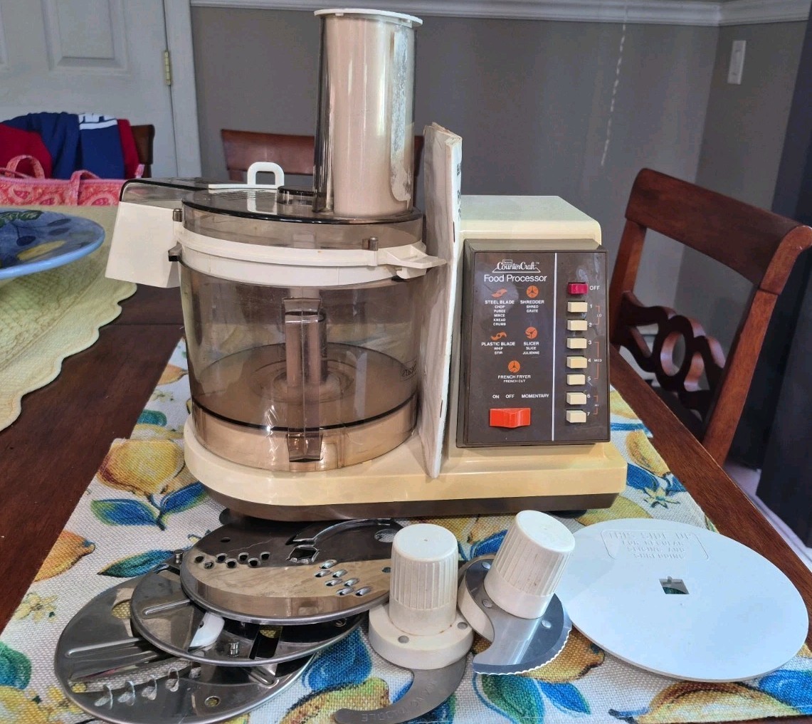 Vintage Sears Counter Craft Food – Processor 7 Speed w/ Accessories – TESTED