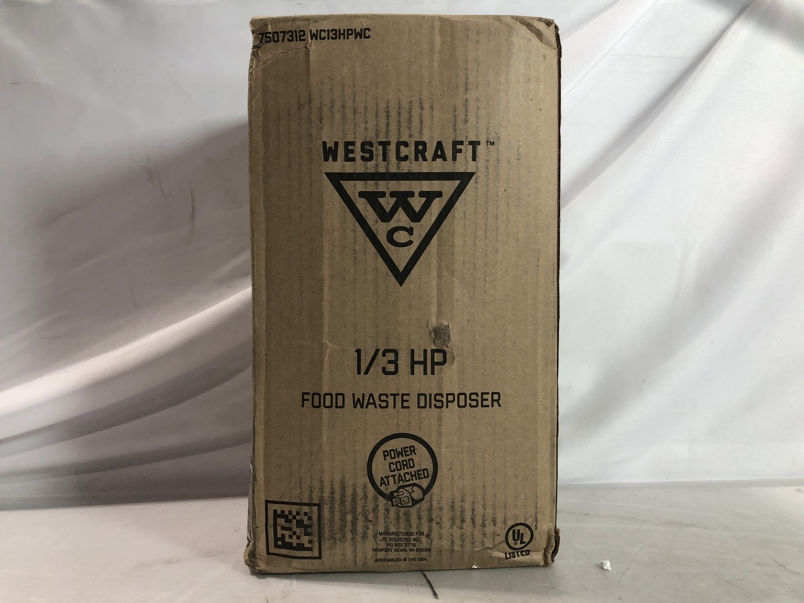 WESTCRAFT 1/3 HP Food Waste Disposer WC13HPWC-2A