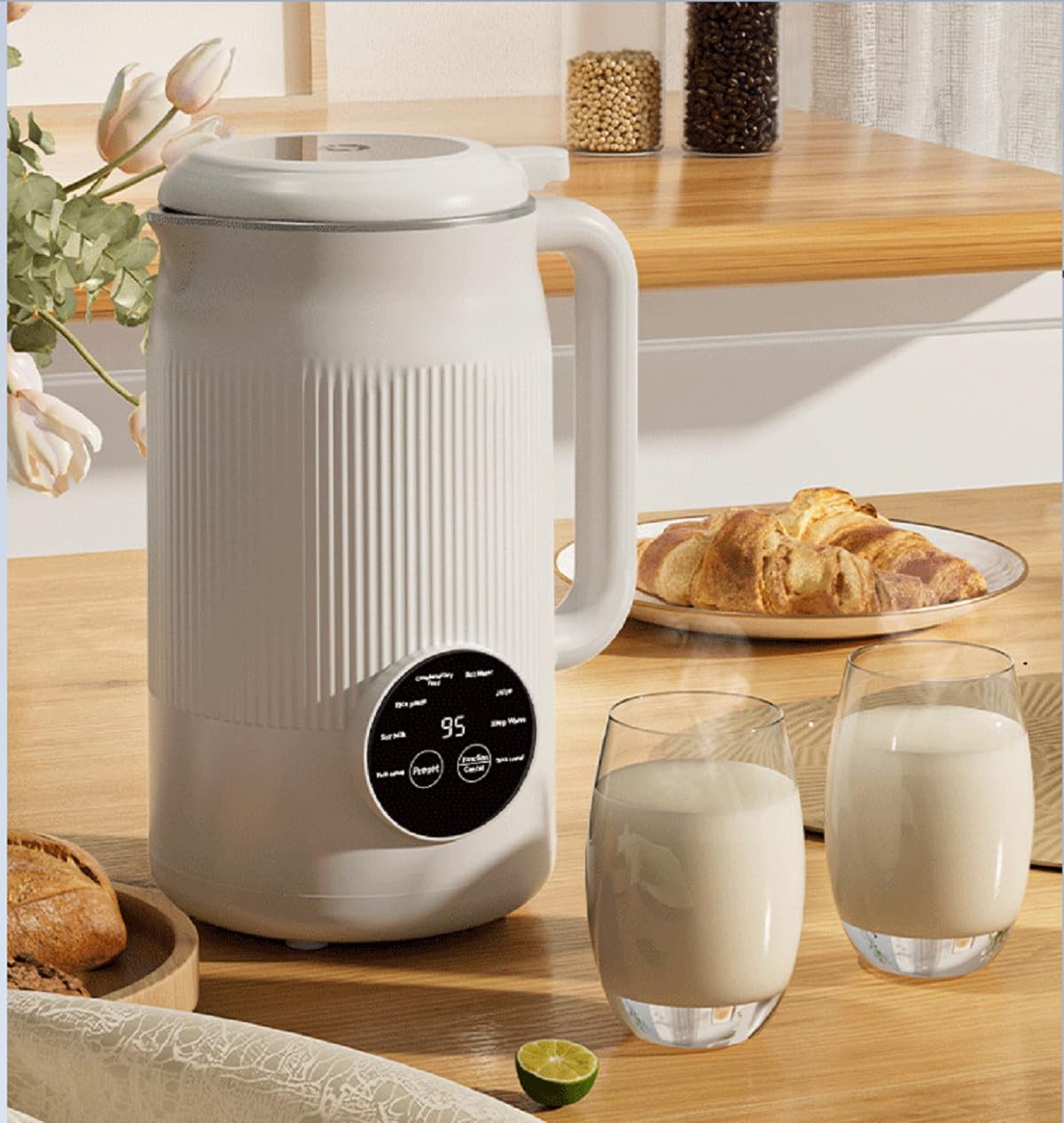 8-in-1 Automatic Soy Nut Milk Maker,40oz Soy Milk Maker for Homemade Almond,O…