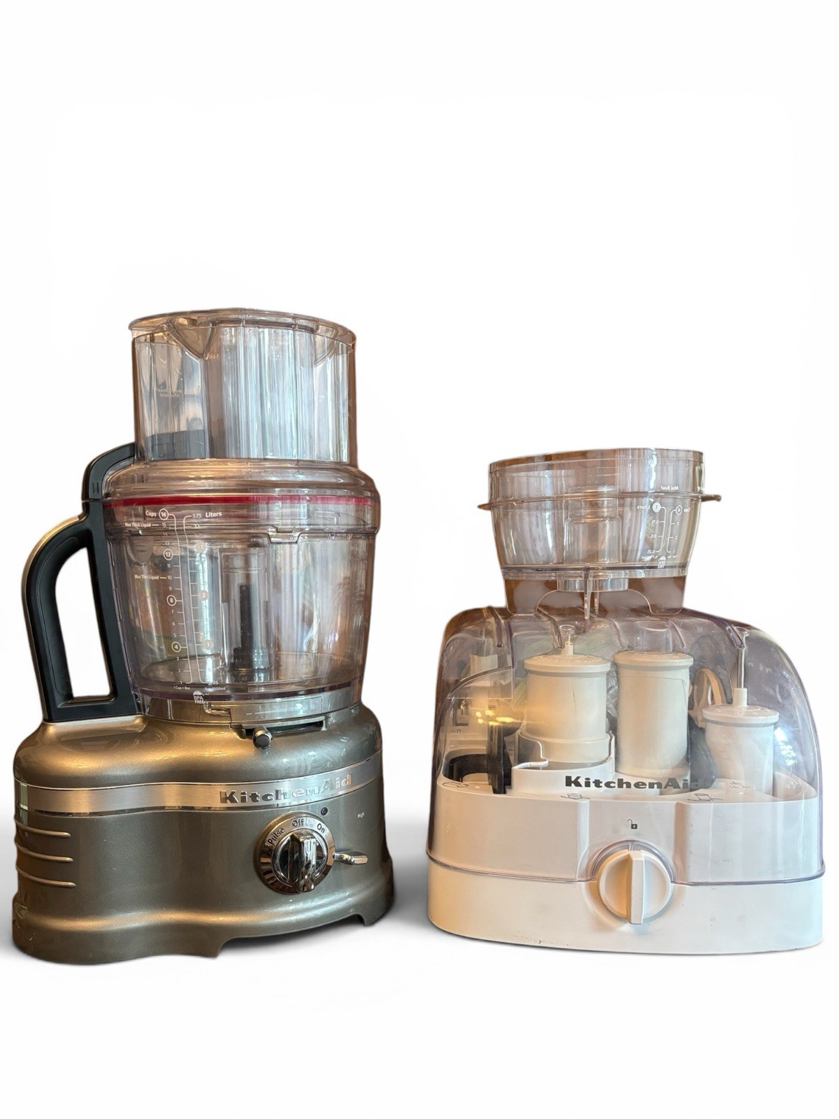 KitchenAid KFP1642MSO 16 Cup Food Processor Grey With Extras *see description*