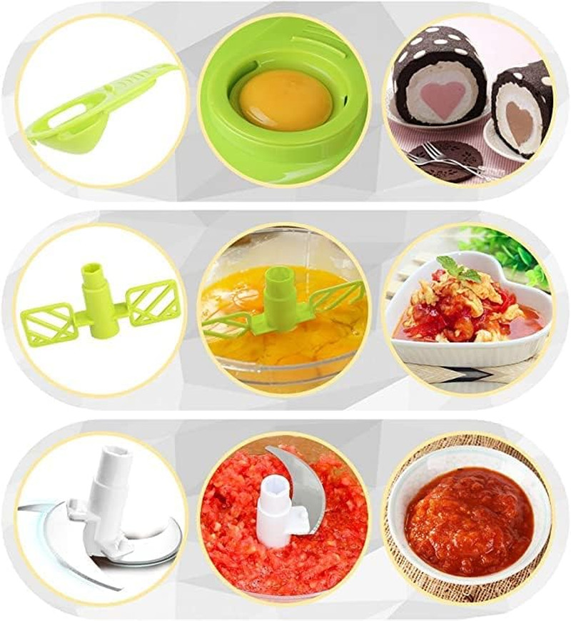 Procesador alimentos manual picador carne verduras frutas con batidor huevo