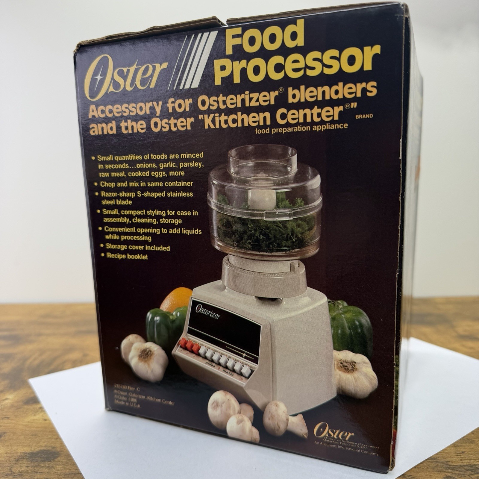 NOS Oster Food Processor Attachment Osterizer Blender Kitchen Center 5900-06 VTG