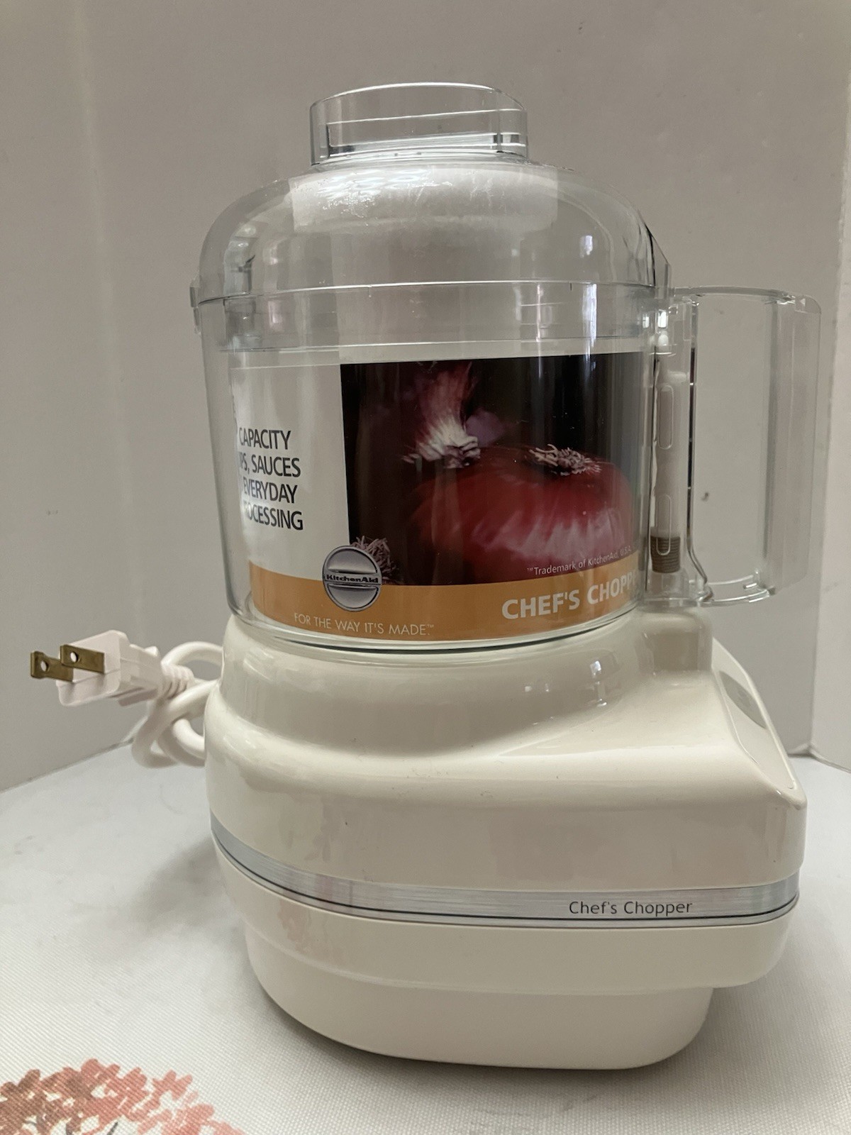 KitchenAid Chef’s Chopper KFC3100BI Cream One Touch Pulse 3 Cups Food Processor