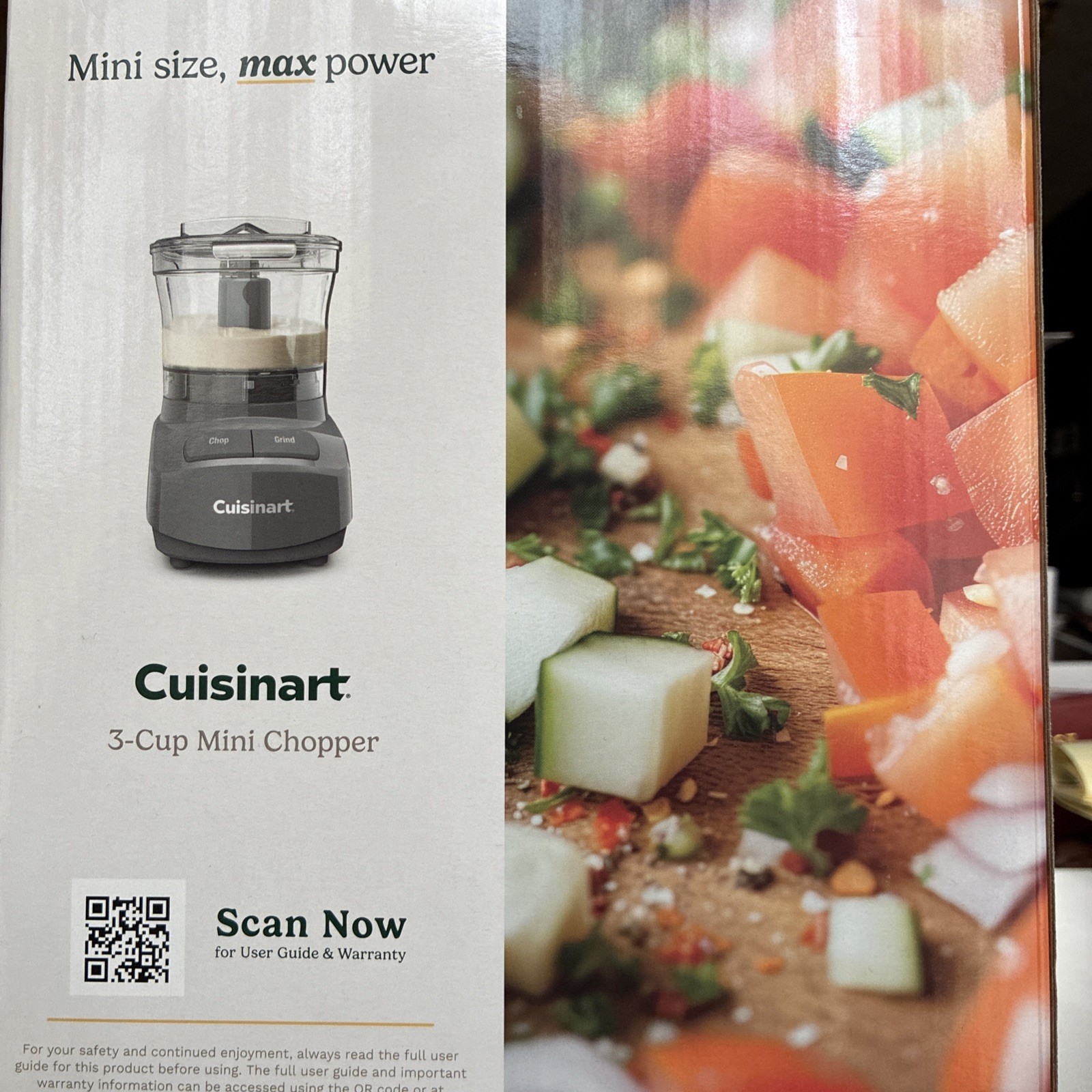 NEW Cuisinart 3-Cup Mini Chopper (Anchor Gray), CCH-3AG NIB