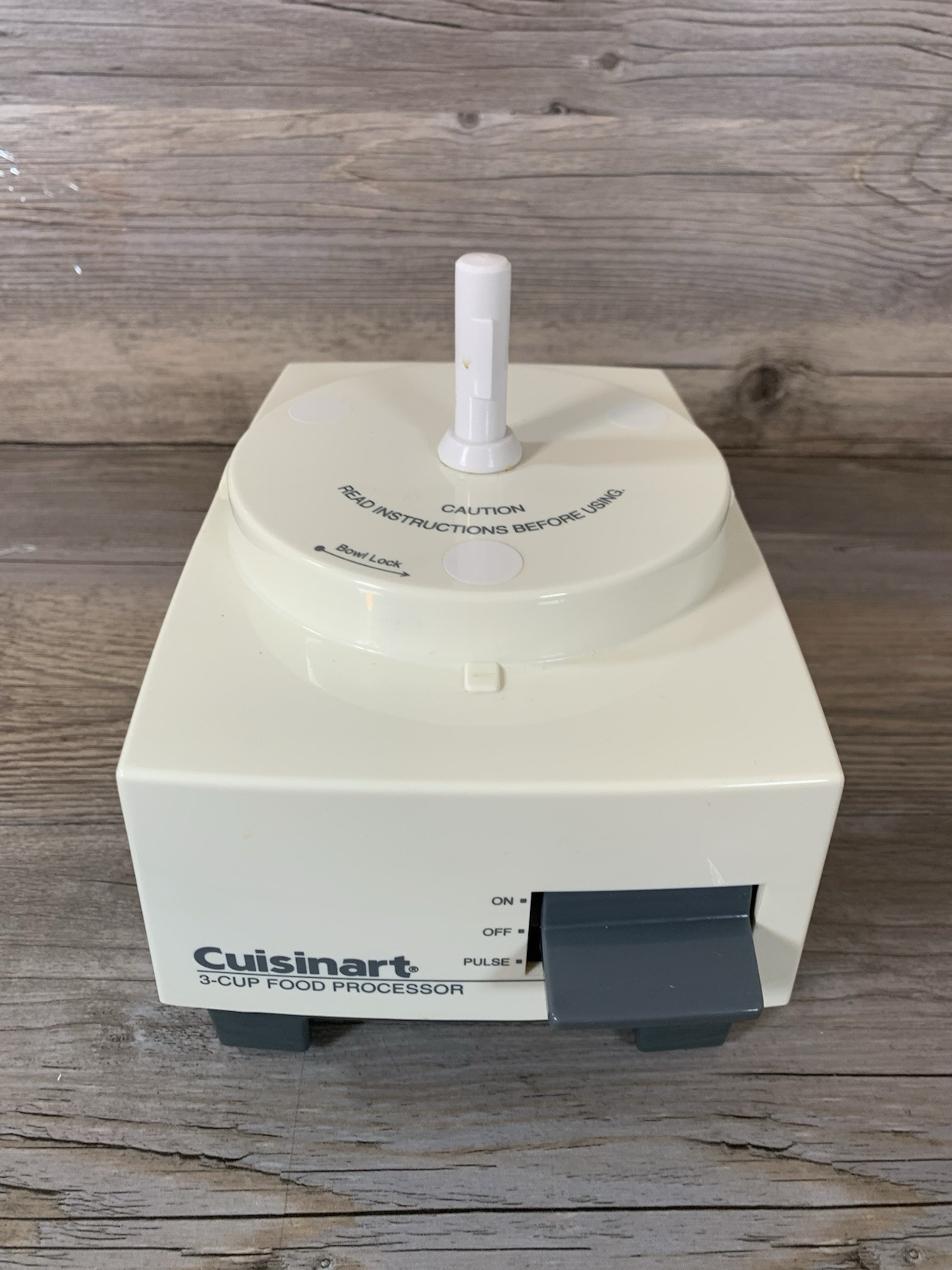 Cuisinart FP-3 Food Processor White/Gray – POWER BASE ONLY TESTED WORKS