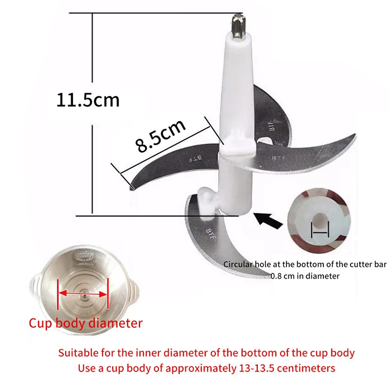 Electric Meat Grinder Blade Food Crusher Processor Replacement Spare Parts for 2