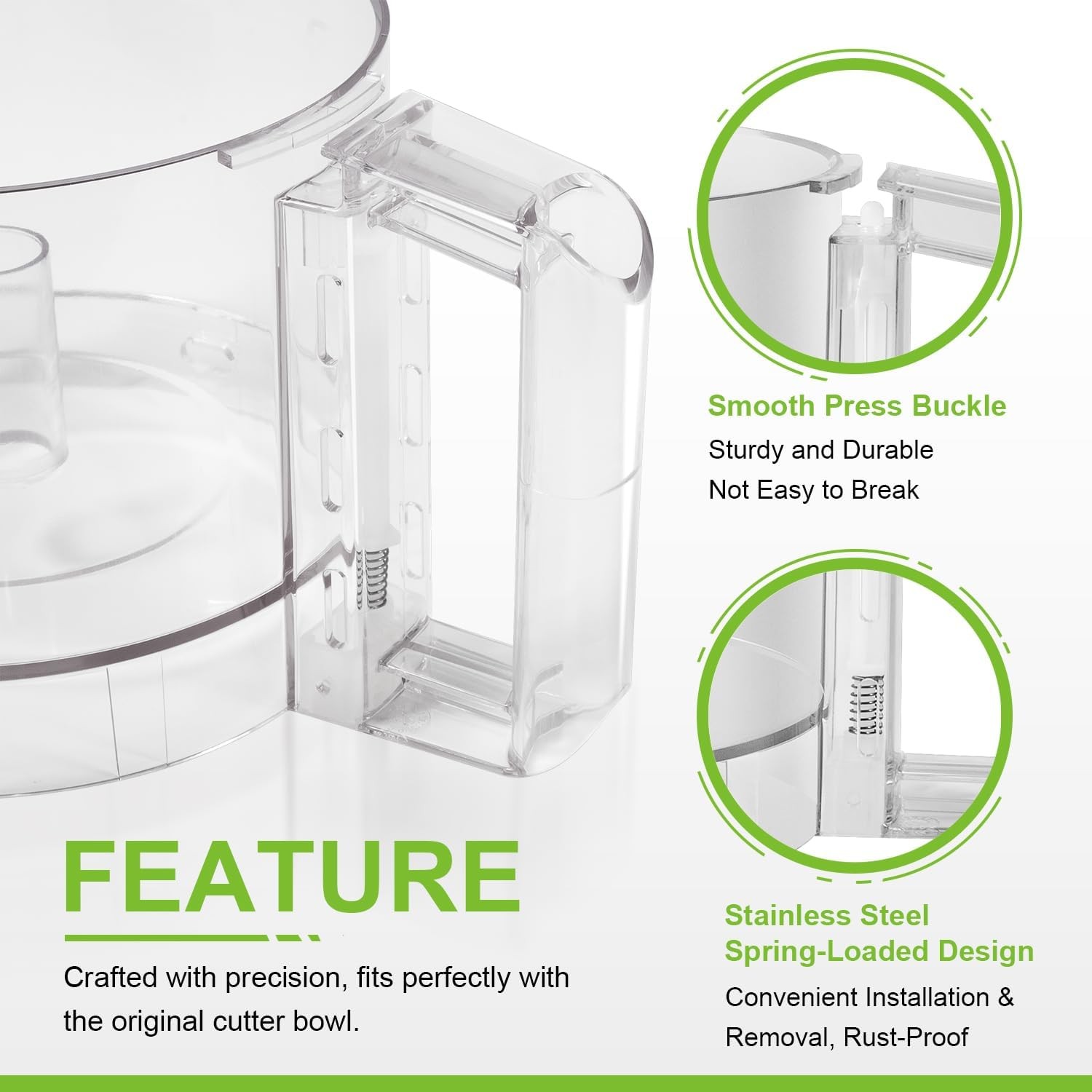 112203 Food Processor 3 Quart Clear Cutter Bowl Fit for Robot Coupe R2B Series