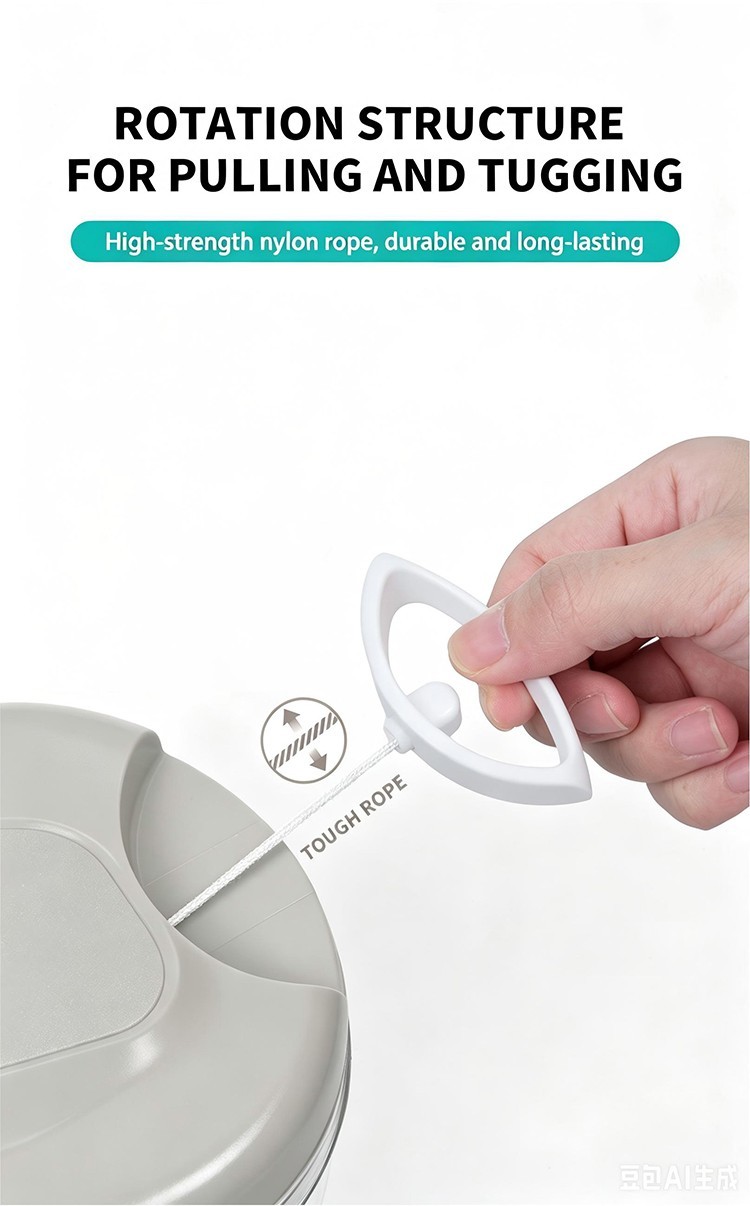 900ML Hand Chopper Manual Rope Food Processor Silcer Shredder Salad Maker Garlic