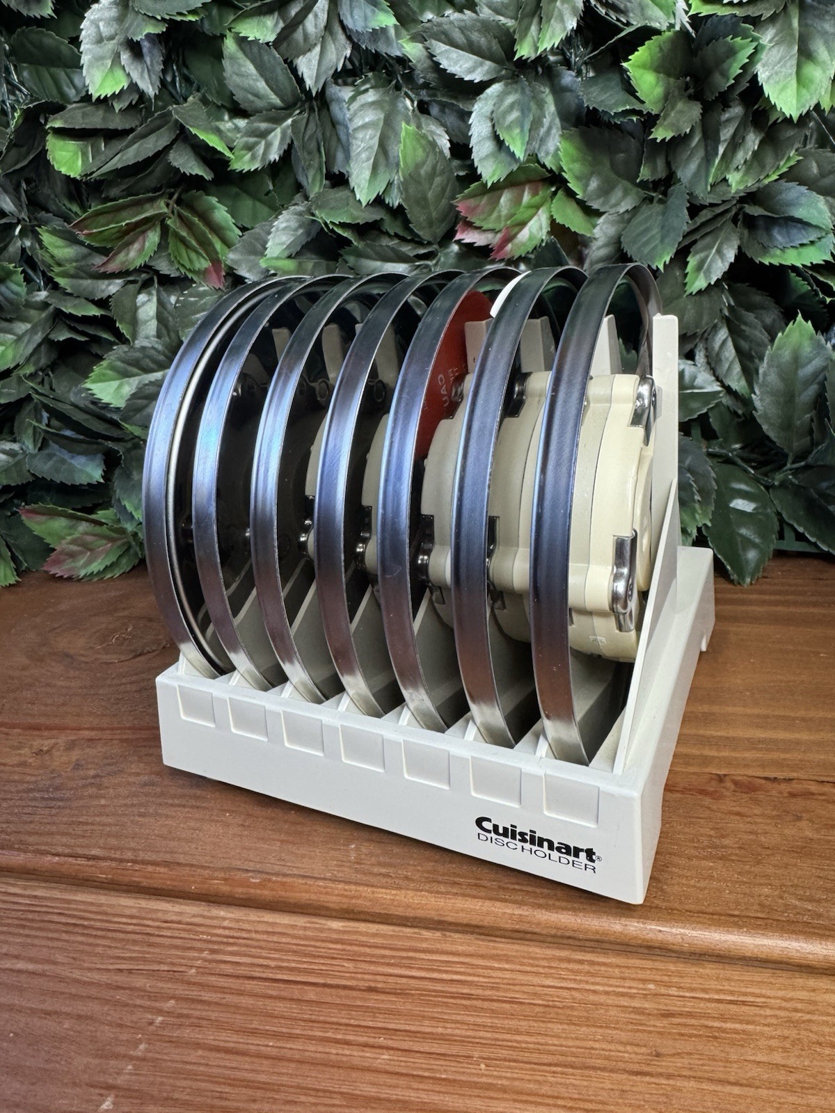 Cuisinart DLC-077 Disc Holder w/ 7 Blades DLC-7 Japan Made Slicing Shredding EUC