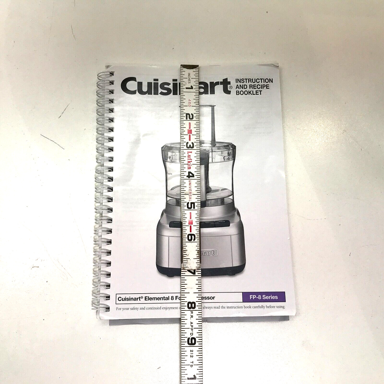 Cuisinart FP-8 USER INSTRUCTION MANUAL RECIPE BOOK Genuine OEM English Spanish