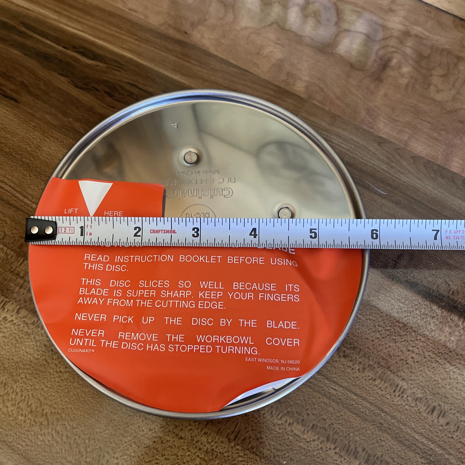 Cuisinart DLC-844TX 4mm Disc Slicing Blade Replacement DLC-8 DLC-10 Prep 11 Plus
