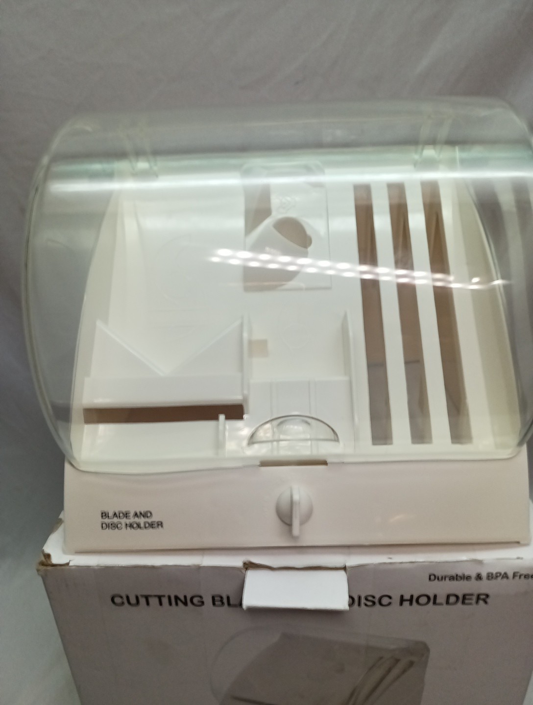 Cuisinart Blade And Disc Holder Storage Box With Safety Lock New Hard Plastic…