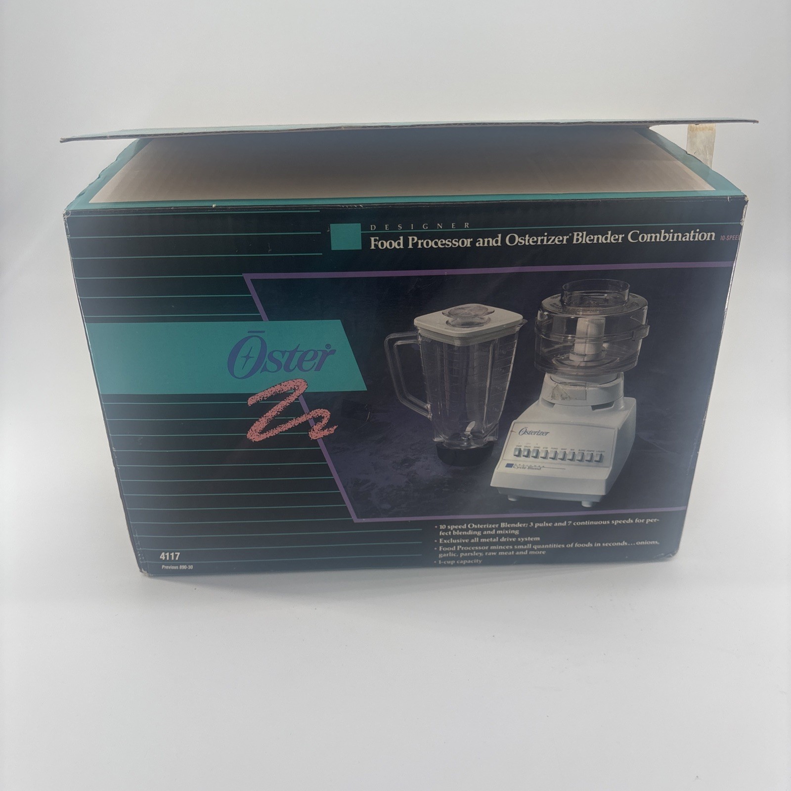 Nos Vintage Oster 4117 Food Processor & Blender Combination Kitchen