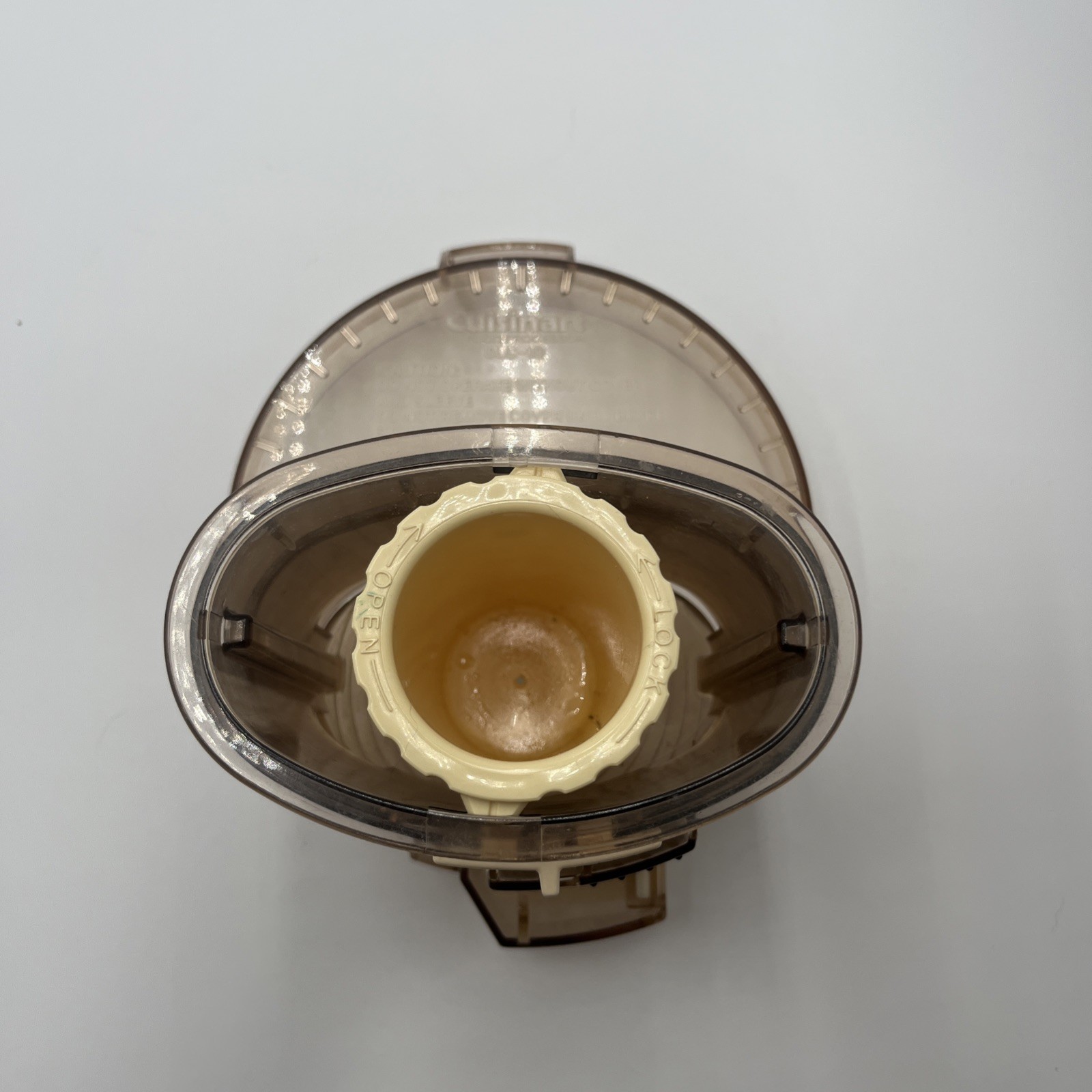 Cuisinart DLC-10C Classic Food Processor Lid With Chute Pusher Amber