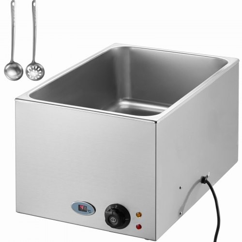 Commercial Food Warmer 19QT Bain Marie 1200W Electric Buffet Warmer Steam Table