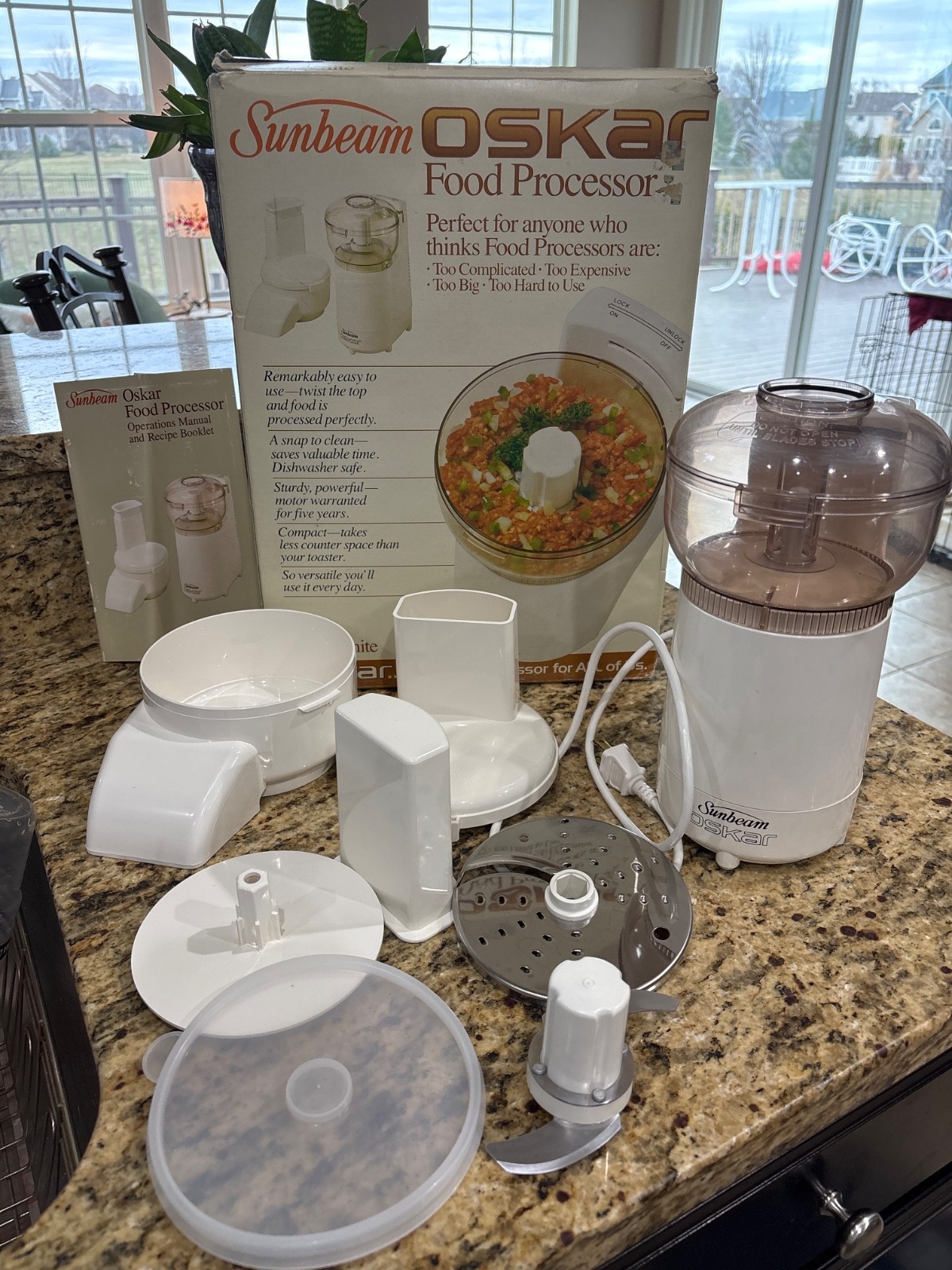 Vintage Sunbeam Oskar Food Processor 14081 Complete With Accessories Works